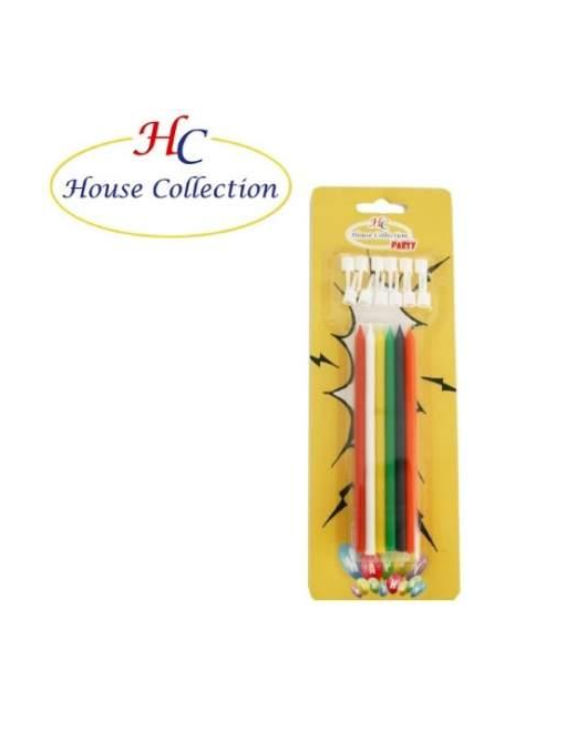 CANDELINE MINISTELO 12 PEZZI MULTICOLOR