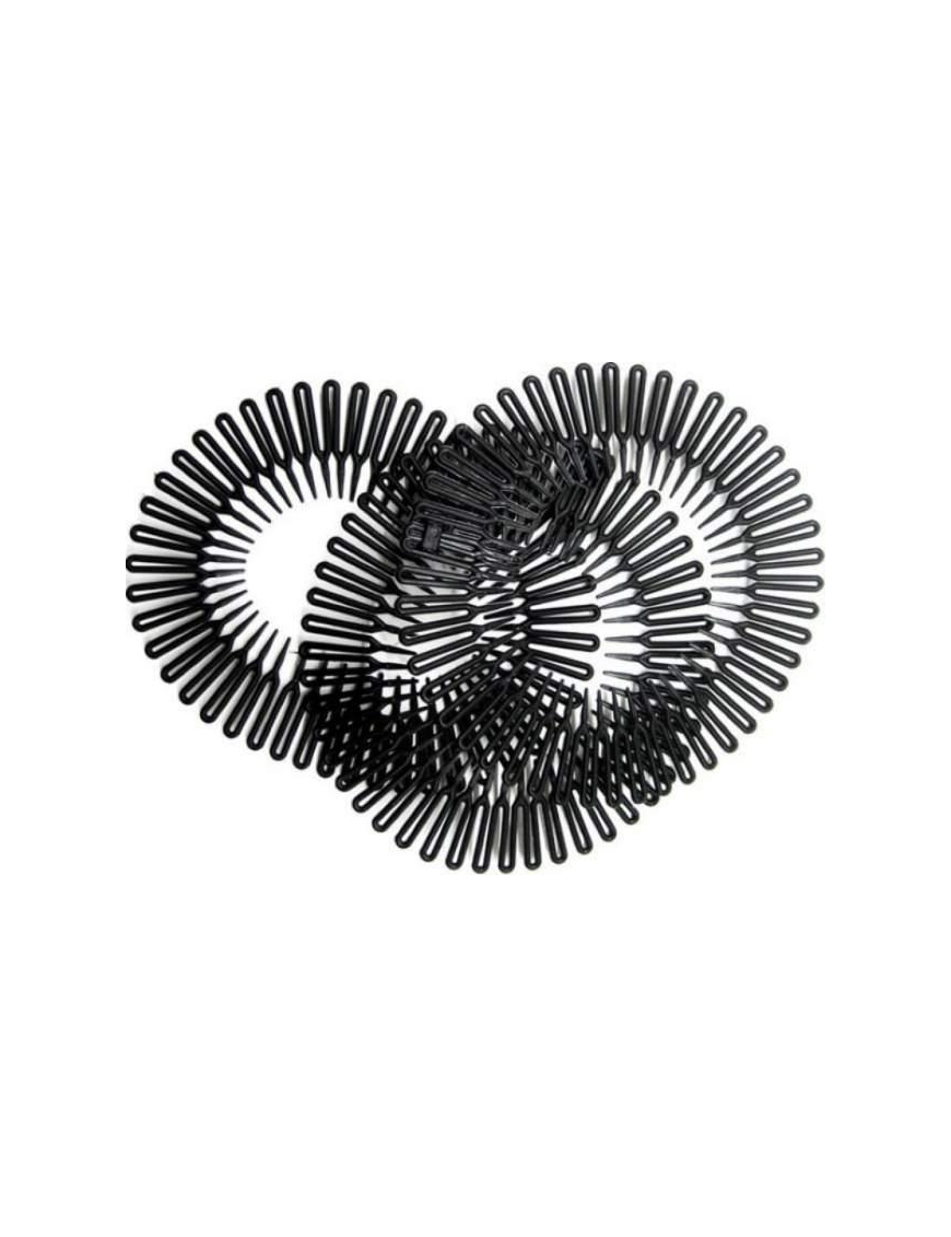 CERCHIETTO RAGGIERA NERO 3 PEZZI