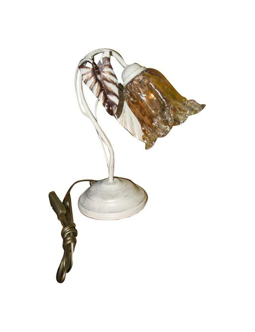 WROUGHT IRON ASSORTED IVORY LAMP