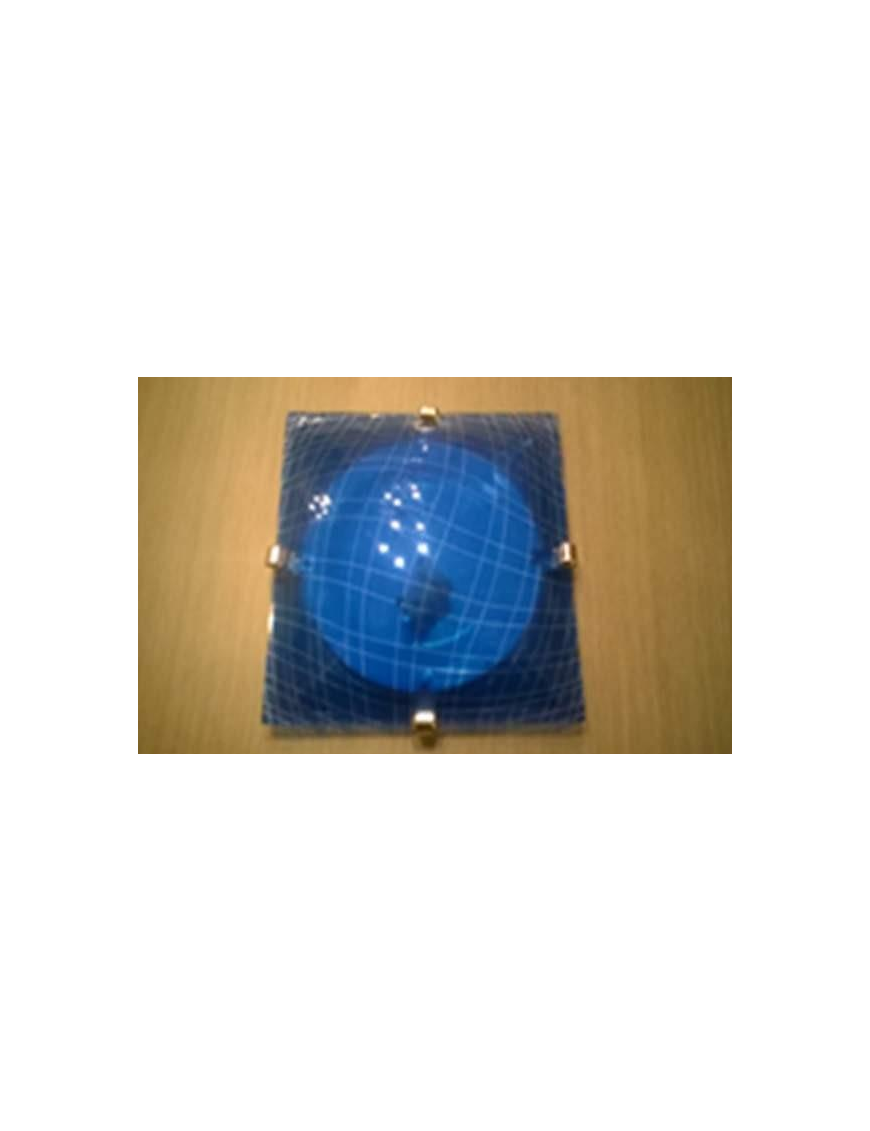 CATTEDRALE PLAFONIERA QUADRA 30cm BLU$$