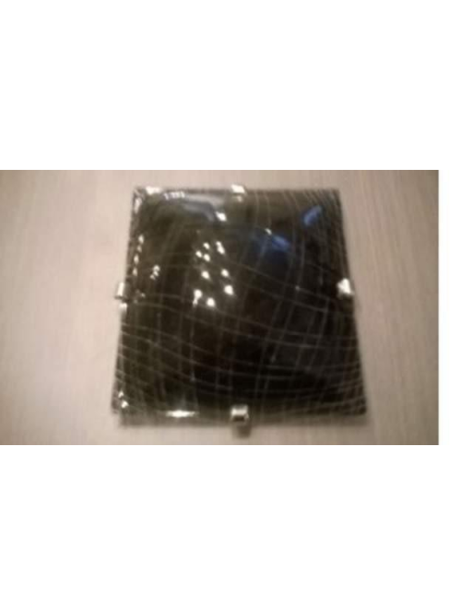 CATTEDRALE PLAFONIERA QUADRA 30cm NERO$$