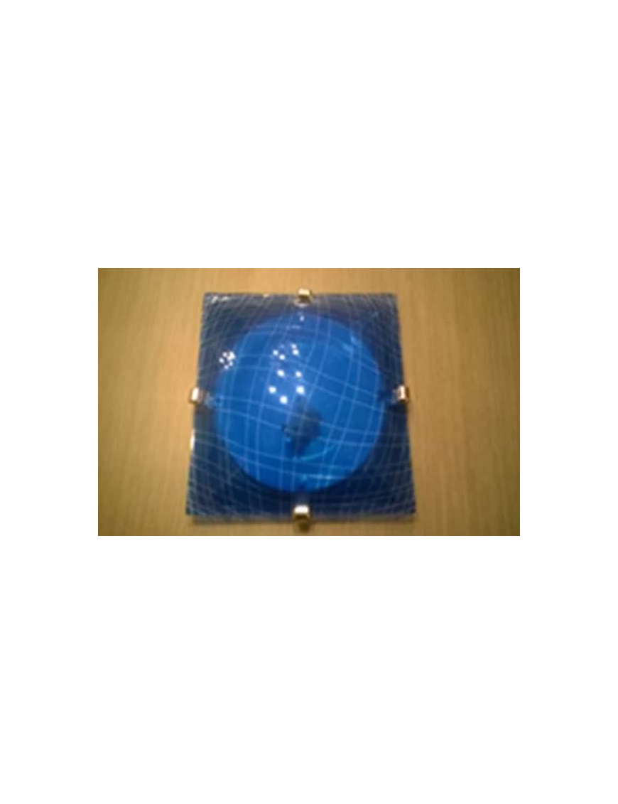 CATTEDRALE PLAFONIERA QUADRA 40cm BLU$$