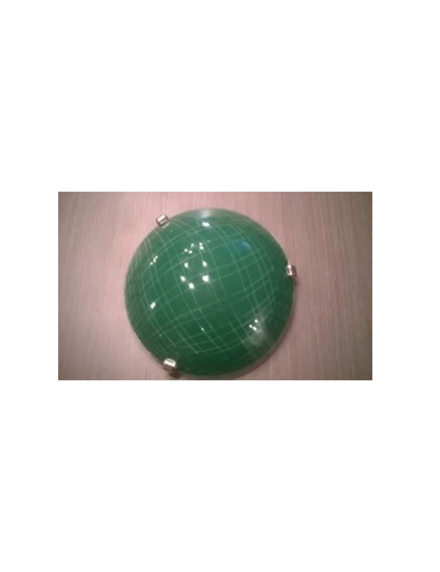CATTEDRALE PLAFONIERA TONDA 40cm VERDE$$
