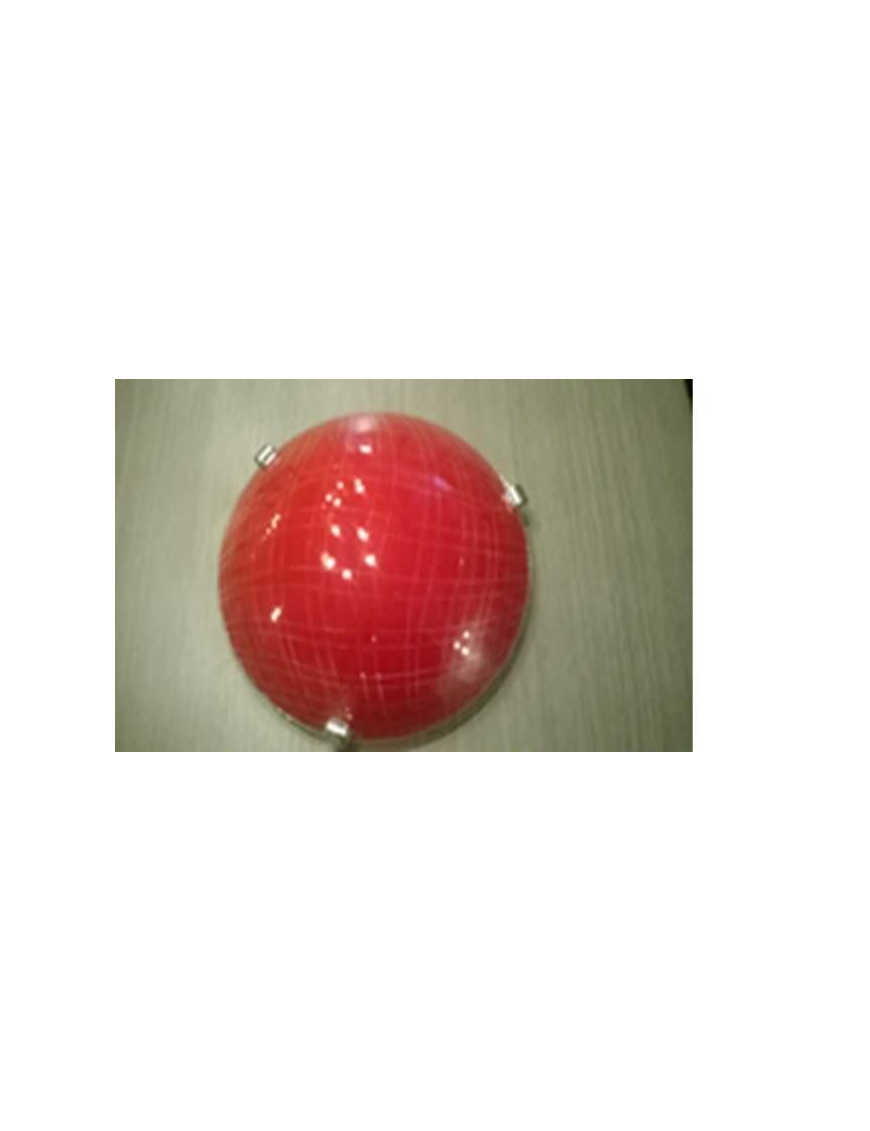 CATTEDRALE PLAFONIERA TONDA 40cm ROSSO$$