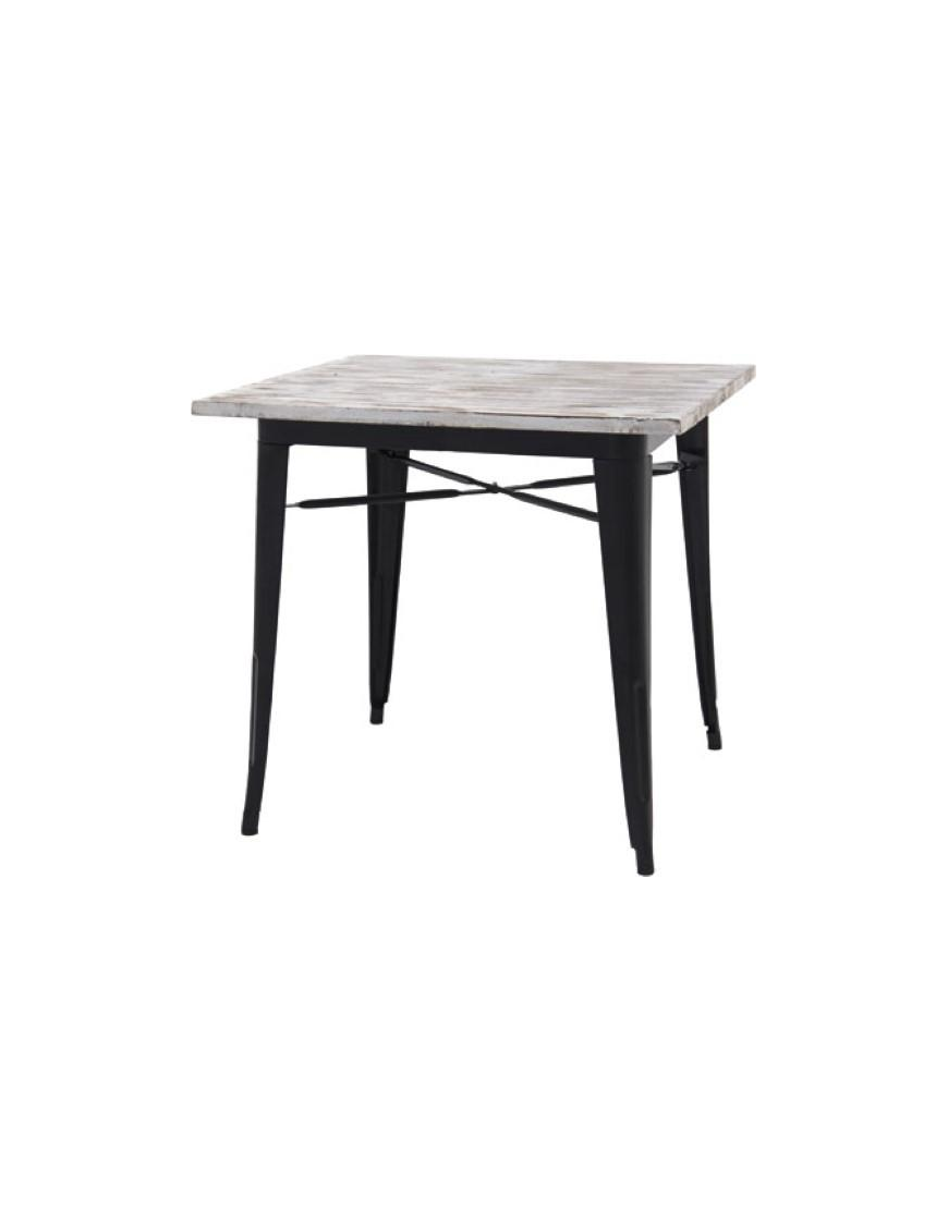 L.INDUSTRIALE NERO TAVOLO  80x80x76 48$$