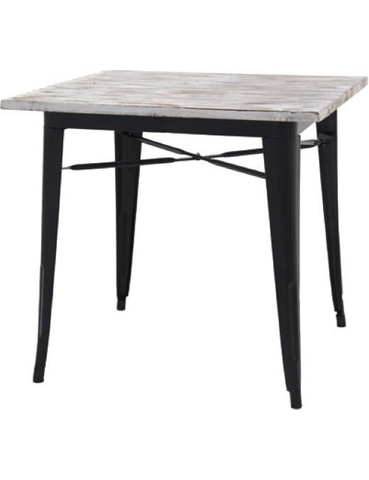 L.INDUSTRIALE NERO TAVOLO  80x80x76 48$$