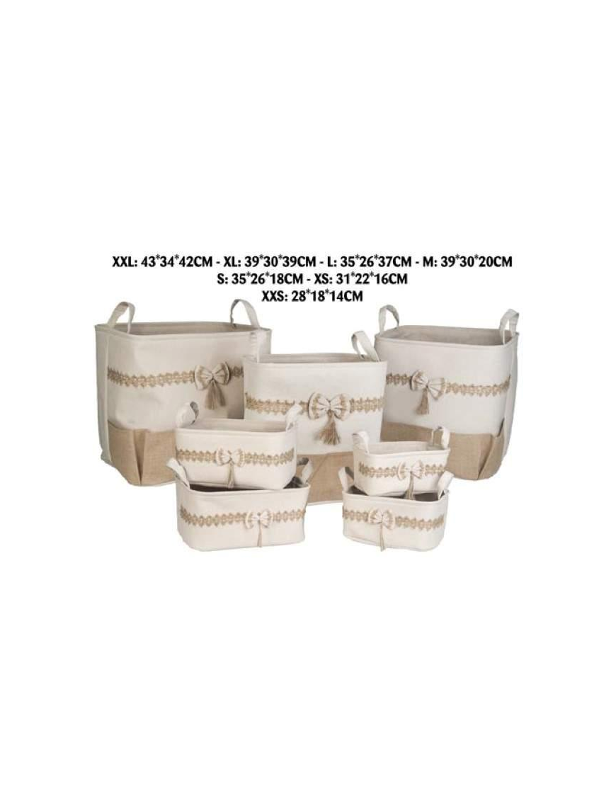 BRUGES FABRIC BASKETS 7 PIECES