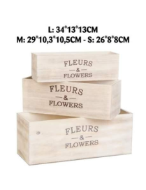 FLOWERS RECTANGULAR POT HOLDER 3 PIECES