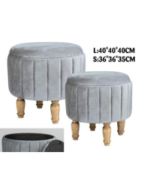 POUF MADRID GRIGIO 2 PEZZI