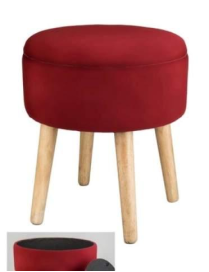 POUF SIVIGLIA BORDEAUX 36x42 CENTIMETRI