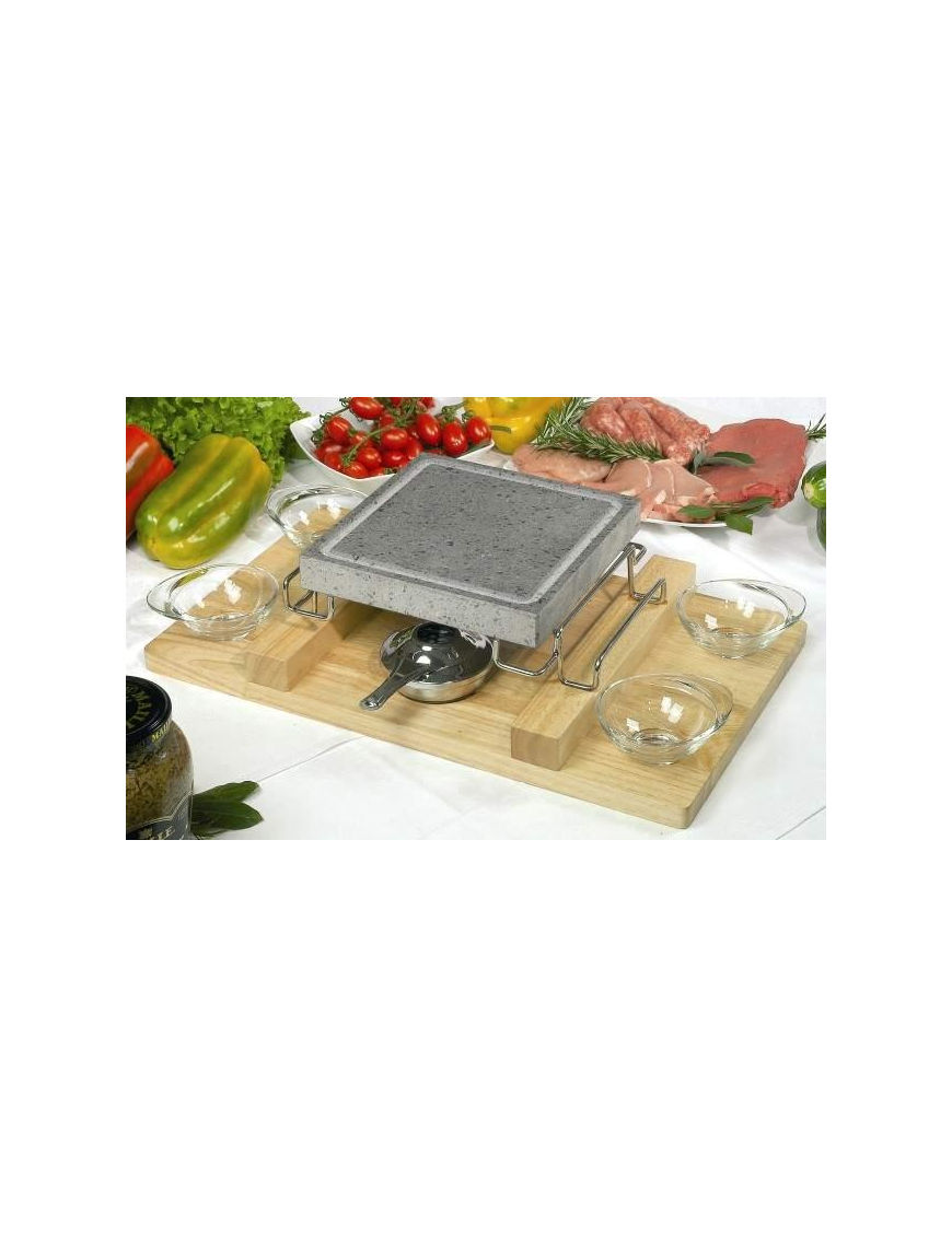 CONVIVIO LAVA STONE 21x21x3cm WITH TRAY