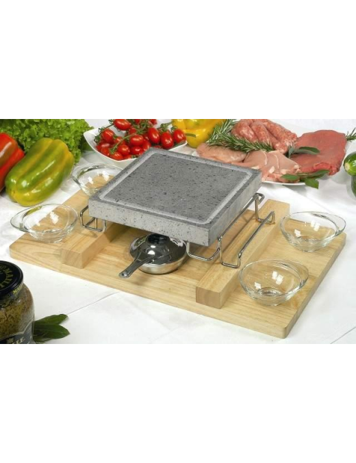 CONVIVIO LAVA STONE 21x21x3cm WITH TRAY