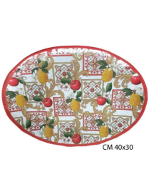 L.MAIOLICA VASSOIO OVALE 40x30cm $$