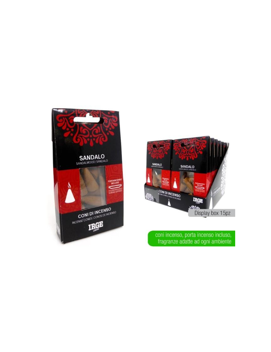 CONO INCENSO 12pezzi SANDALO