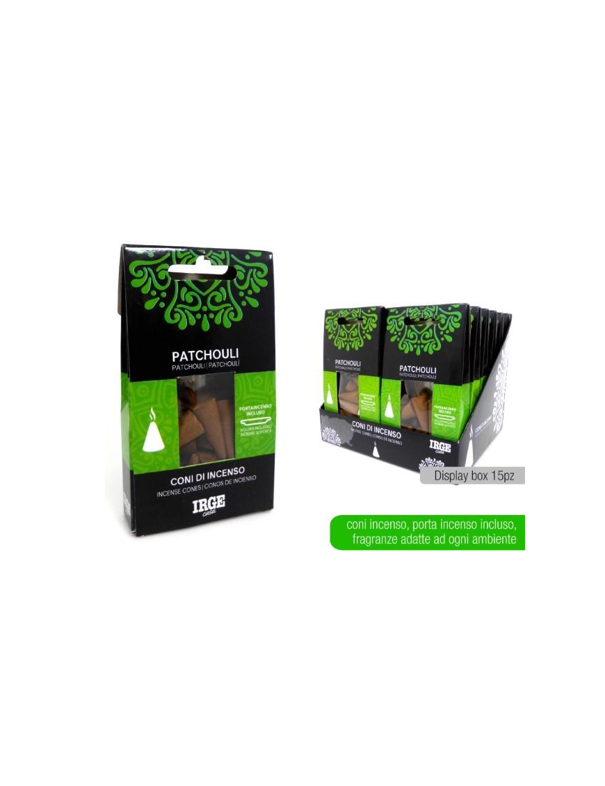 CONO INCENSO 15pezzi PATCHOULI