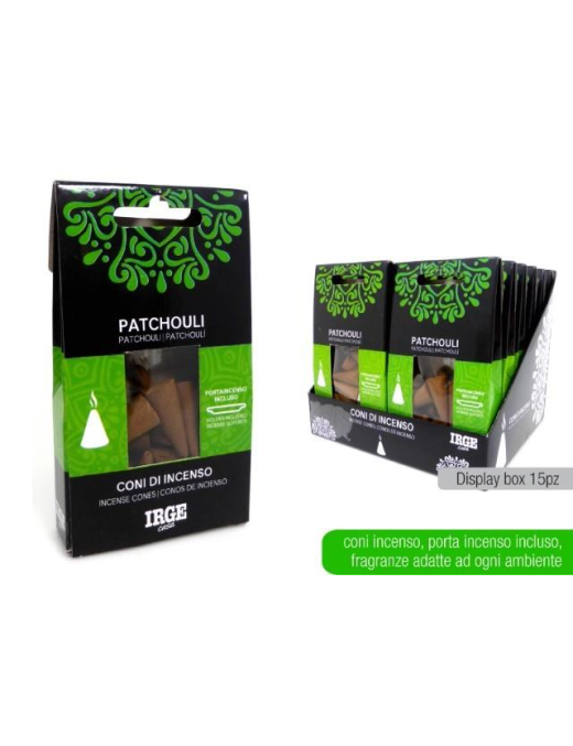 CONO INCENSO 15pezzi PATCHOULI