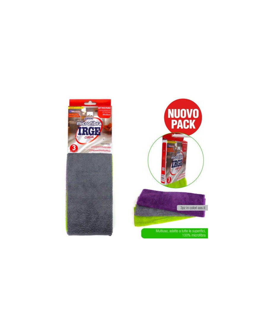 SOFT MICROFIBER CLOTH 30x30cm 3 pieces