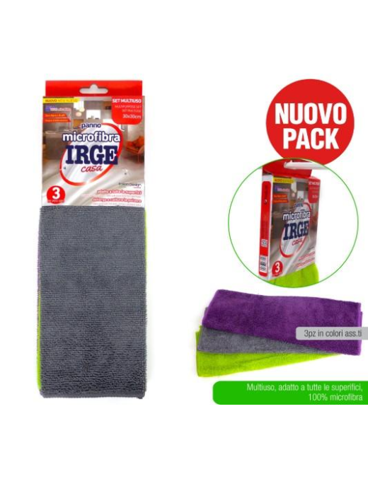 SOFT MICROFIBER CLOTH 30x30cm 3 pieces