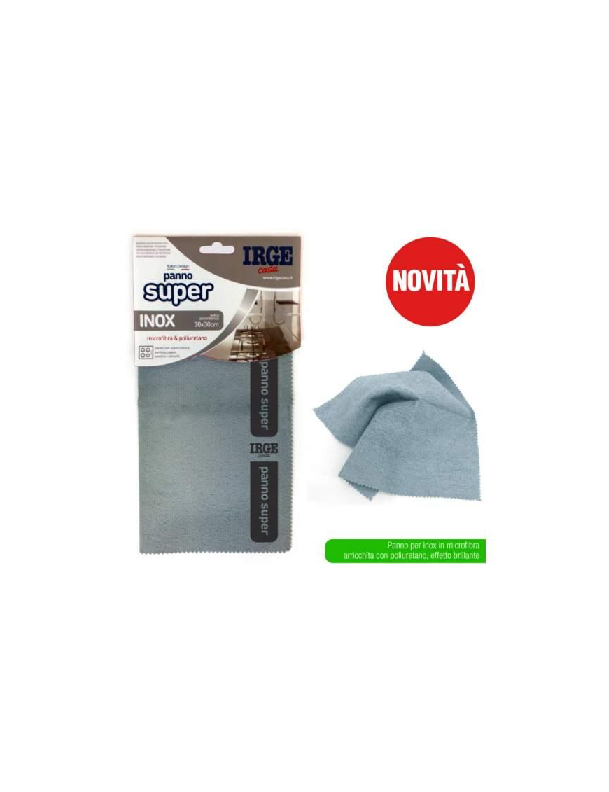 PANNO SUPER 30x30centimetri PER SUPERIFICI IN ACCIOAIO INOX