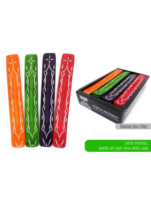 COLORED WOOD INCENSE HOLDER