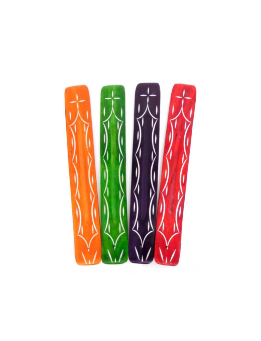 COLORED WOOD INCENSE HOLDER