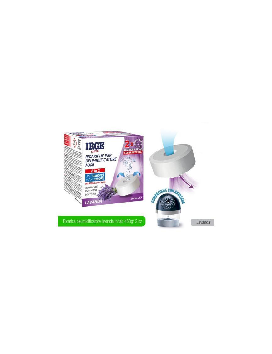 DEUMIDIFICATORE RICARICA TAB 2pezzi LAVANDA