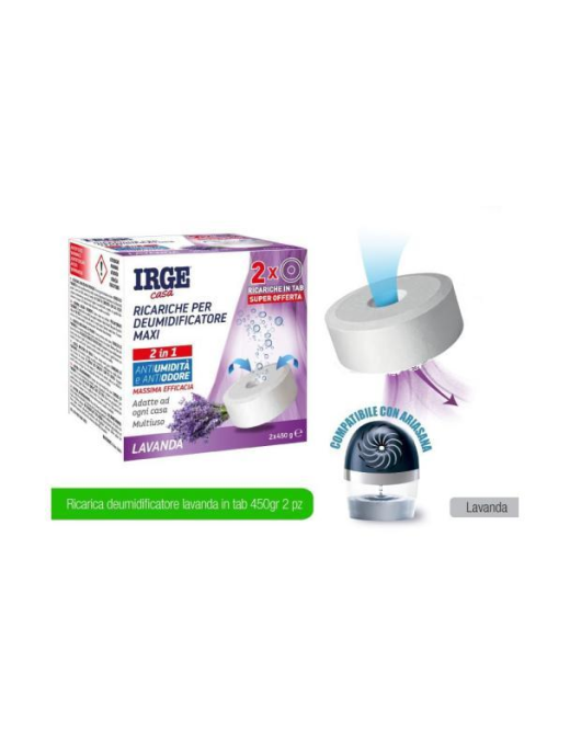 DEUMIDIFICATORE RICARICA TAB 2pezzi LAVANDA