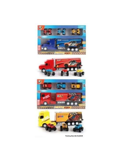 TRUCK WITH 3 VEHICLES