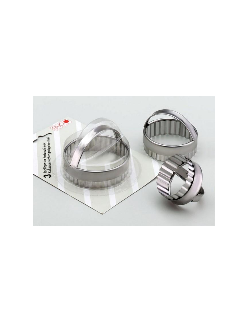 TAGLIAPASTA SET DA 3 PEZZI FESTONATI INOX