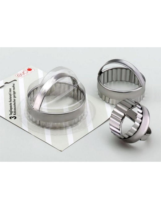 TAGLIAPASTA SET DA 3 PEZZI FESTONATI INOX