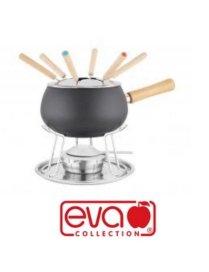 FONDUTA SMALTO NERO CON ACCESSORI