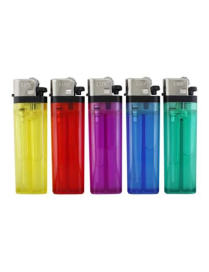 TRANSPARENT GO LIGHTER ASSORTED IN COLORS 50 pieces