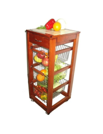 CARRELLO SLIM CILIEGIO 36x33x83cm