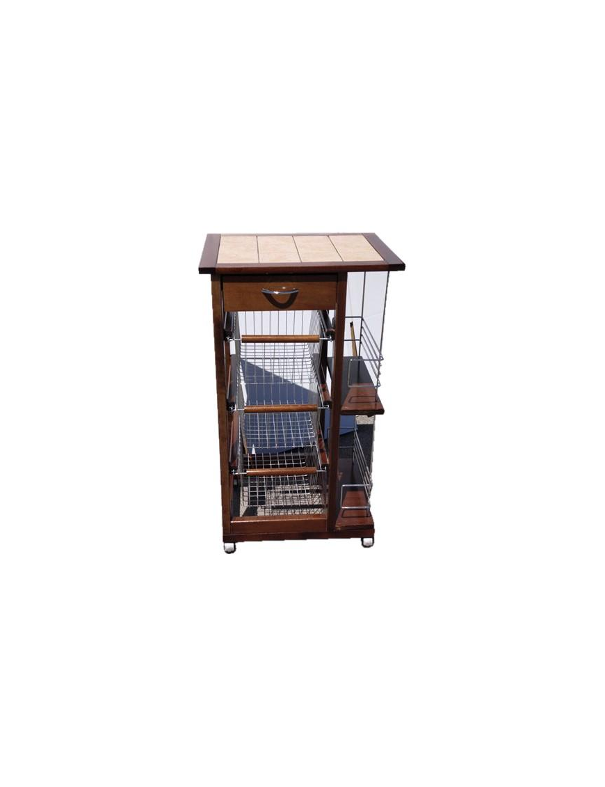 CARRELLO CON PORTA BOTTIGLIENOCE 48x38x83
