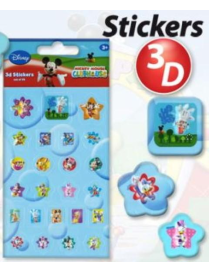 MICKEY STICKERS MINI 3D 24PZ $$