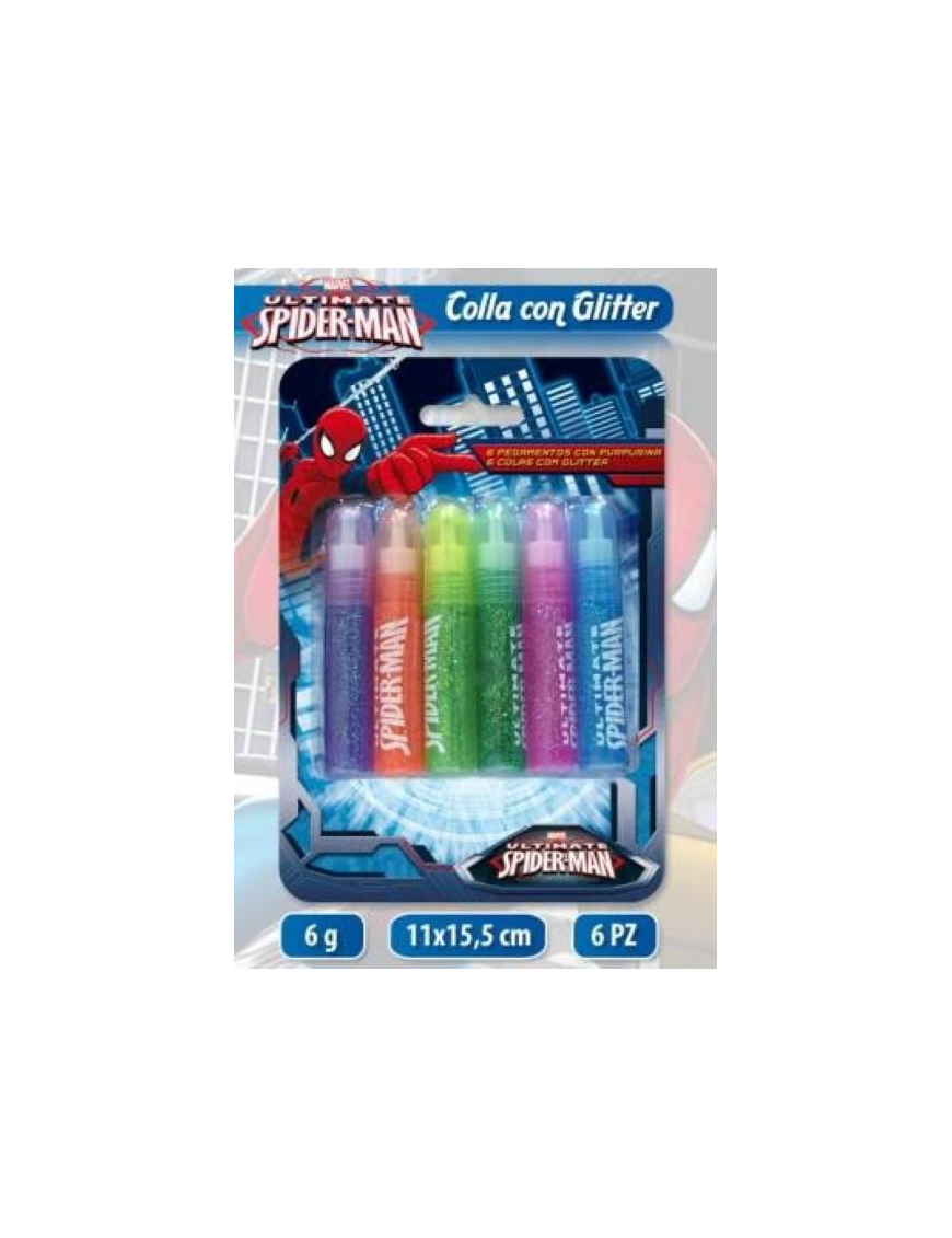 SPIDERMAN COLLA GLITTER 6PZ AS5255 $$