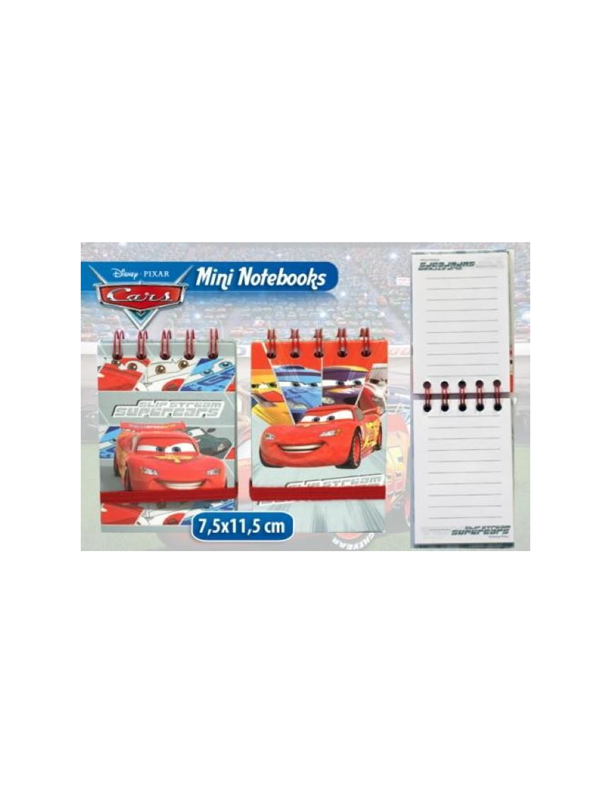 CARS MINI NOTEBOOK C/ELASTICO AS3925