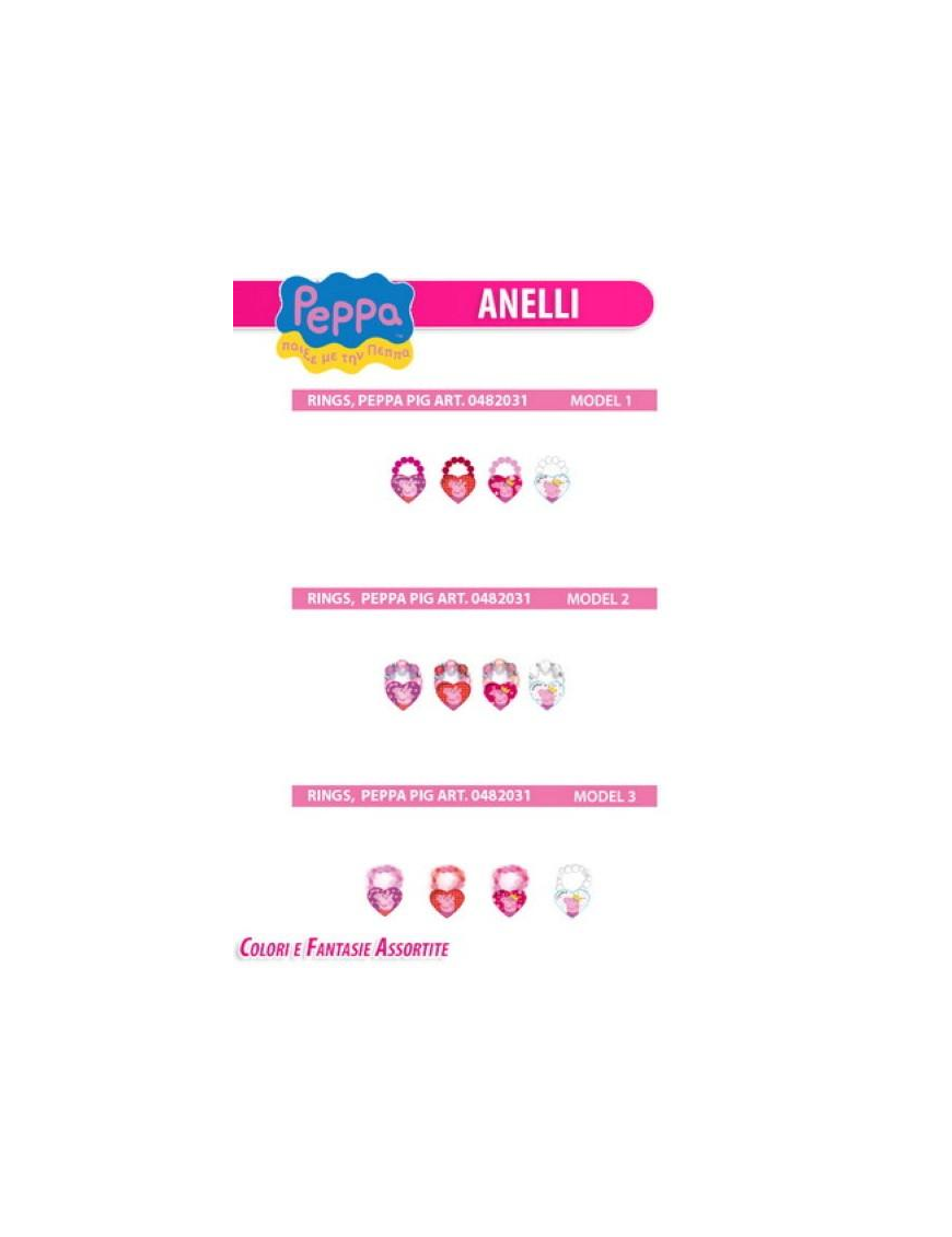 PEPPA PIG ANELLI PERLA 2pz 0482031