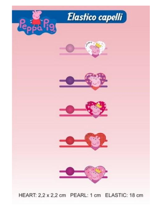 PEPPA PIG ELASTICI CAPELLI 2pz 0482016$$