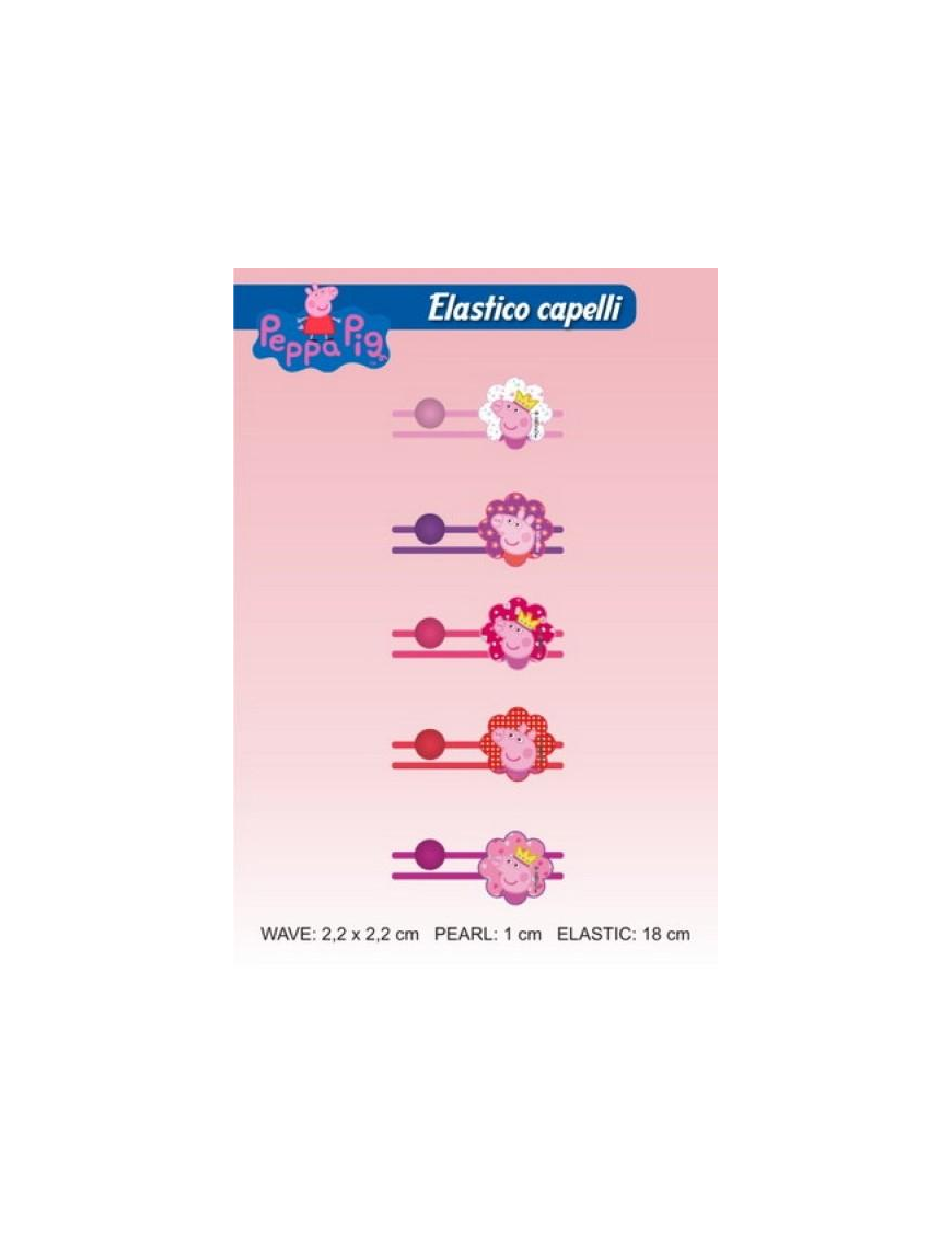 PEPPA PIG ELASTICI CAPELLI ONDULAT 2pz$$