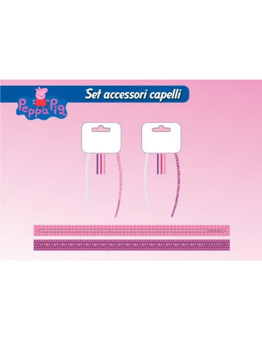 PEPPA PIG ELASTICI CAPELLI + CERCHIETT$$