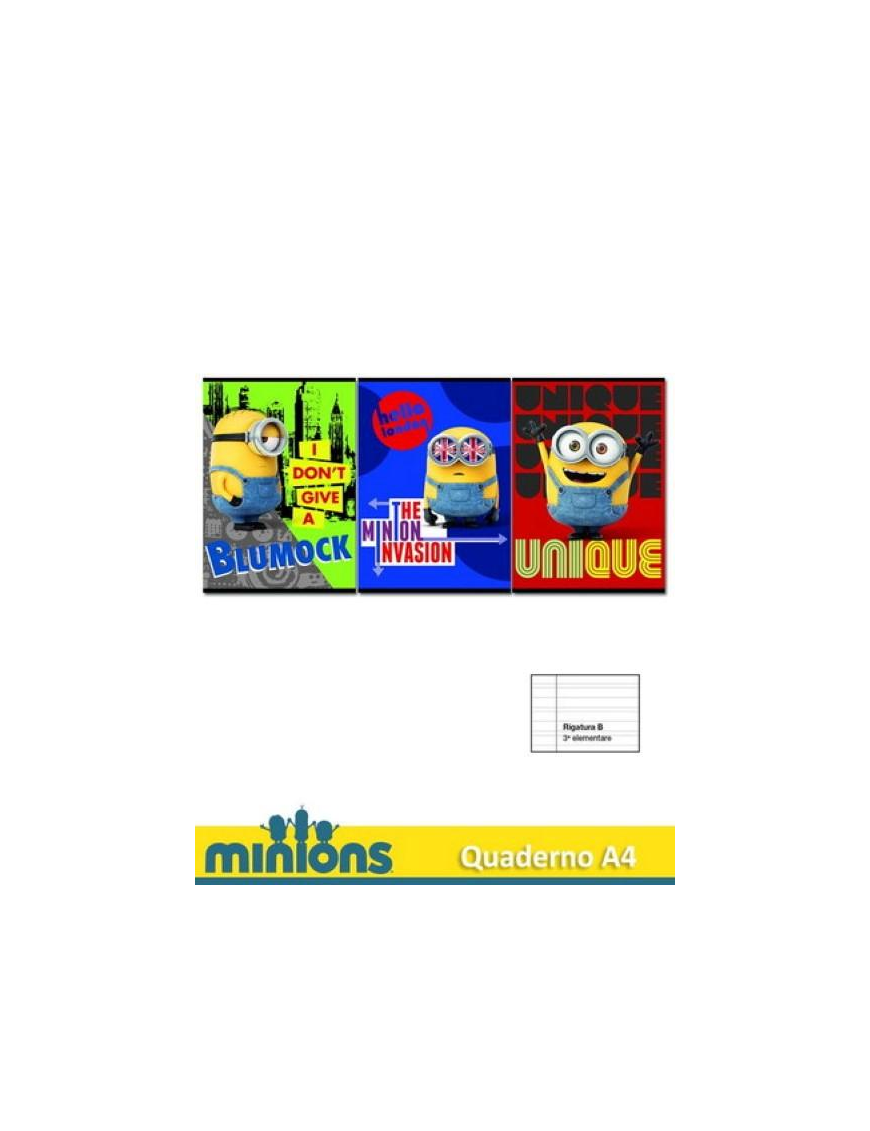 MINIONS QUADERNO RIGATURA B Q0014 $$