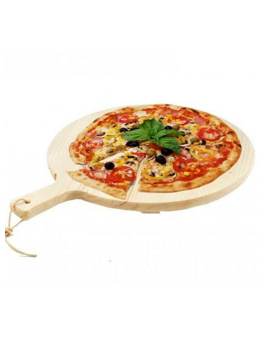 TAGLIERE TONDO CON MANICO ABETE DIAMETRO 49 CENTIMETRI x 1,8 CENTIMETRI