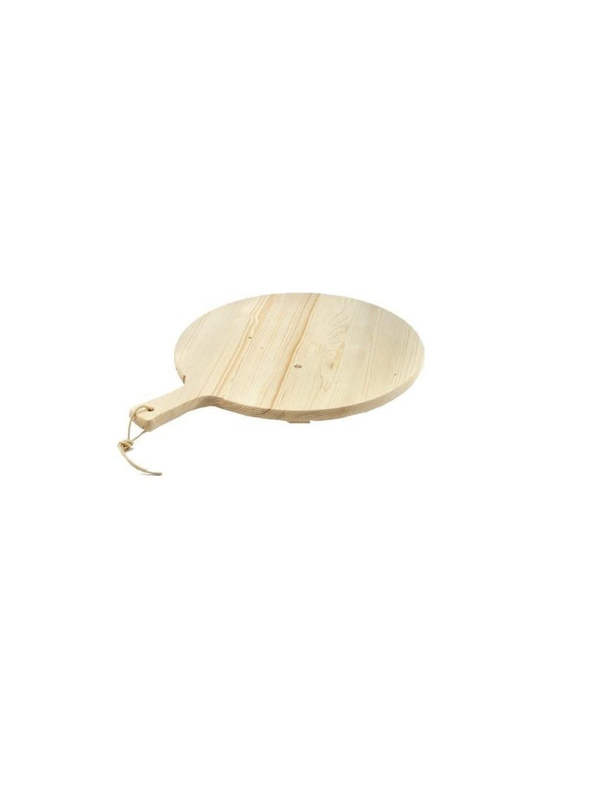TAGLIERE TONDO CON MANICO ABETE DIAMETRO 34 x 1,8 CENTIMETRI