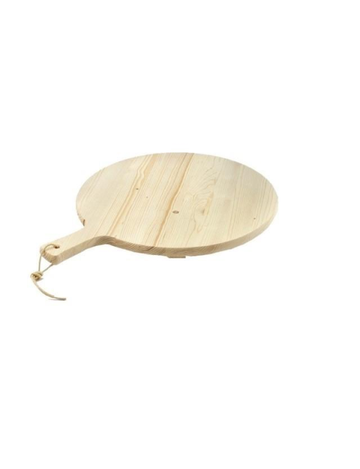 TAGLIERE TONDO CON MANICO ABETE DIAMETRO 34 x 1,8 CENTIMETRI