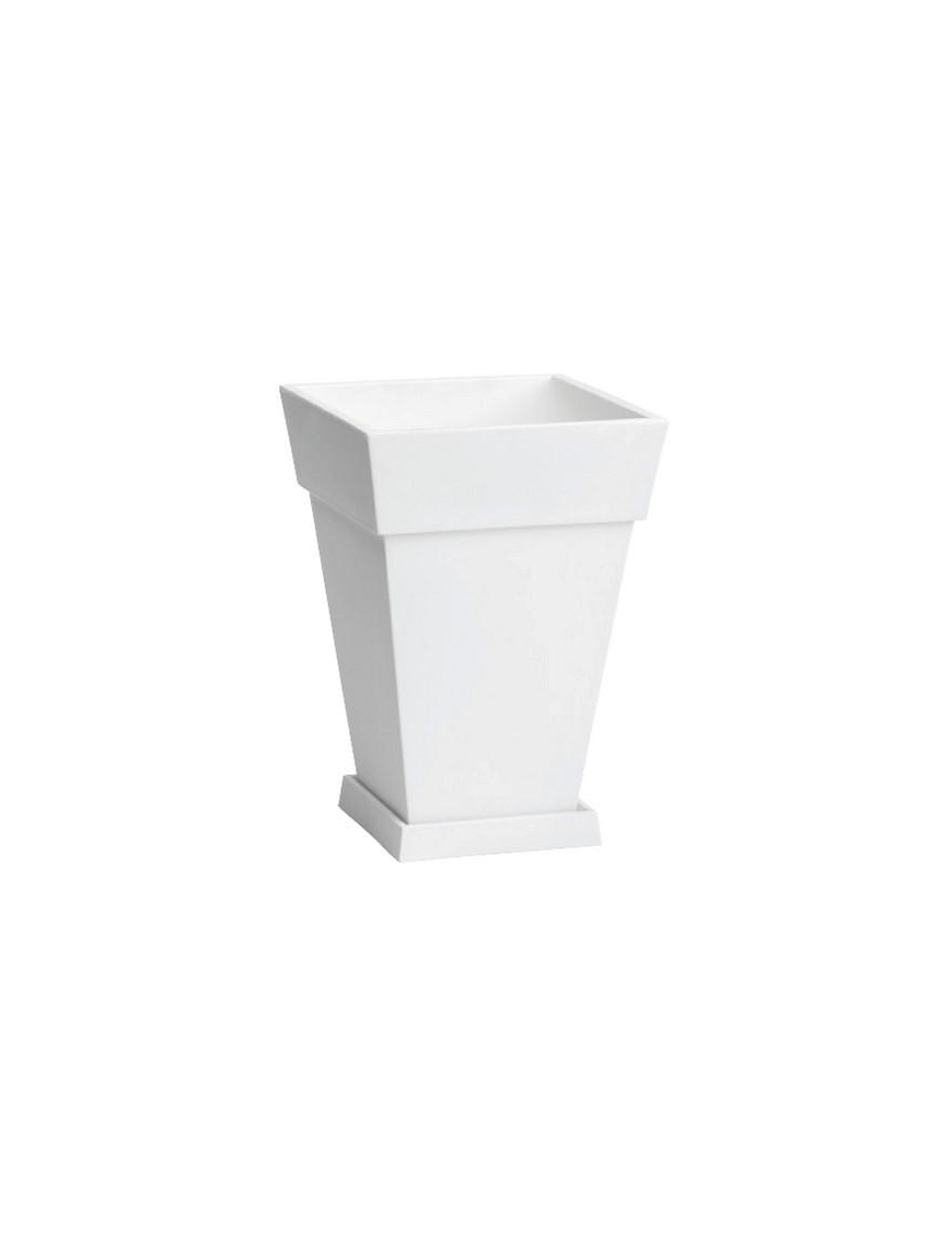 VASO CON FASCIA BIANCO 37x37x52 CENTIMETRI