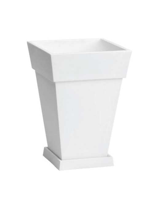 VASO CON FASCIA BIANCO 37x37x52 CENTIMETRI