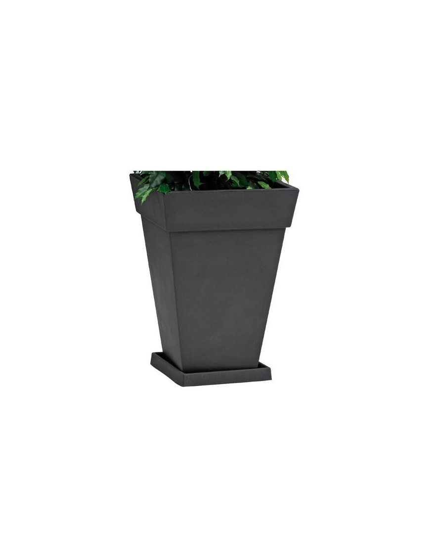 VASO CON FASCIA ANTRACITE 37x37x52 CENTIMETRI