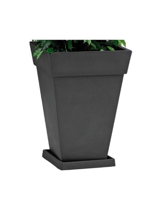 VASO CON FASCIA ANTRACITE 37x37x52 CENTIMETRI