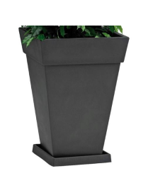 VASE WITH ANTHRACITE BAND 62x62x86.5 CENTIMETERS